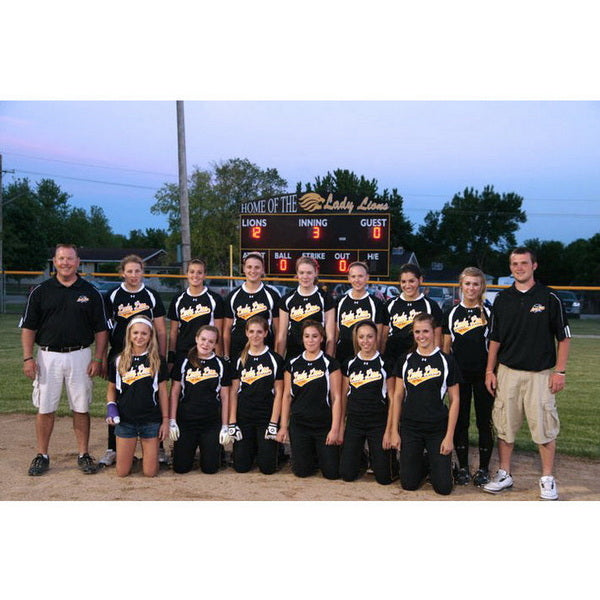 Electronic Scoreboard for Baseball and Softball - 3385HH Lady Lions