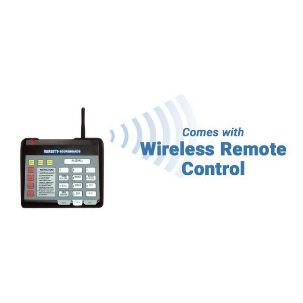 Electronic Scoreboard for Baseball and Softball - 3385HH Wireless Remote Control