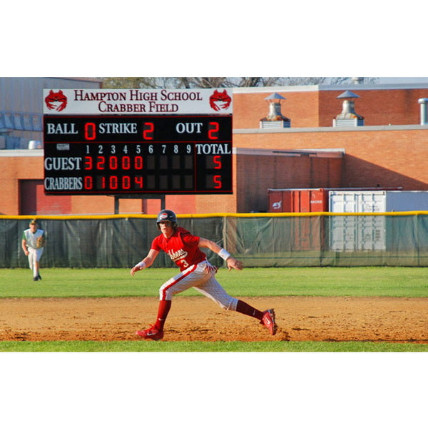 Electronic Scoreboard for Baseball & Softball with Pitch Count - 3320 Hampton High School