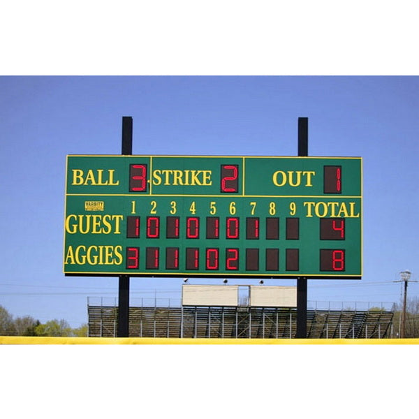Electronic Scoreboard for Baseball & Softball with Pitch Count - 3320 On the Field