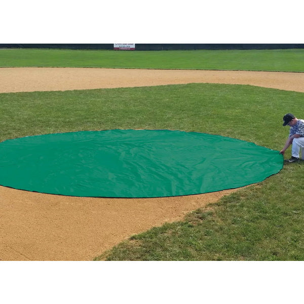 Field Saver Baseball Spot Cover - Vinyl (Weighted Hem) Green