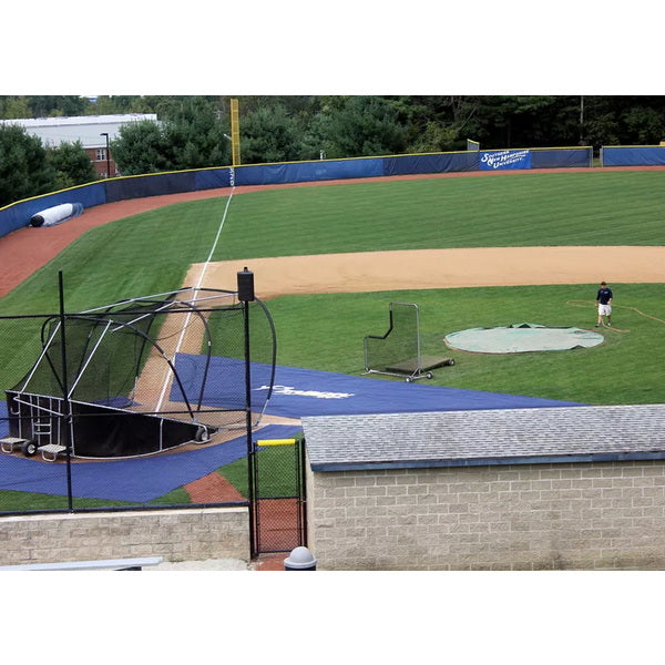 Field Saver Infield Protector - 14 oz. Vinyl Coated Mesh With Batting Cage