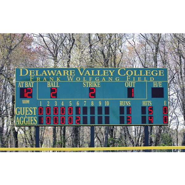 Full Size Electronic Scoreboard for Baseball and Softball - 3328 Delaware Valley College
