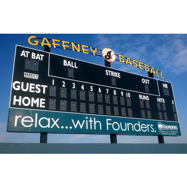 Full Size Electronic Scoreboard for Baseball and Softball - 3328 Gaffney Baseball
