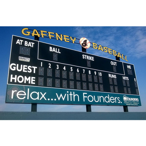 Full Size Electronic Scoreboard for Baseball and Softball - 3328 Gaffney Baseball