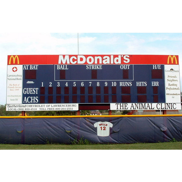 Full Size Electronic Scoreboard for Baseball and Softball - 3328 Mcdonalds