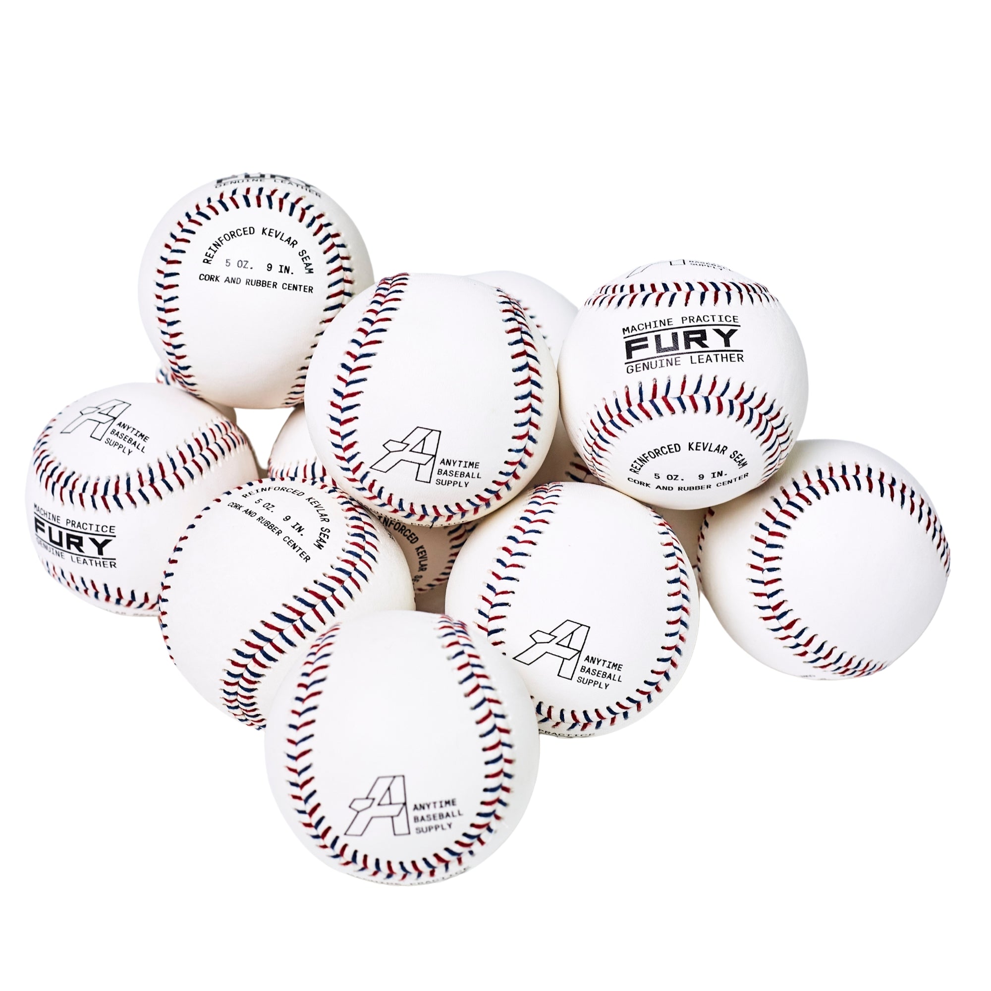 Fury Pitching Machine Baseballs Grouped