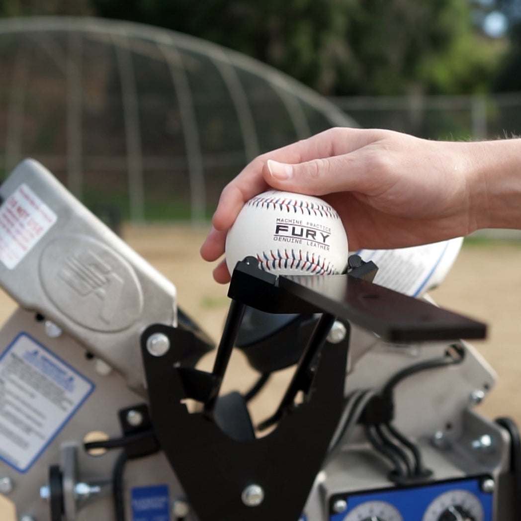 Fury Leather Pitching Machine Baseballs - 1 Dozen