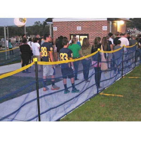 Grand Slam 4' Temporary Baseball Field Fencing (10' Spacing) With Crowd
