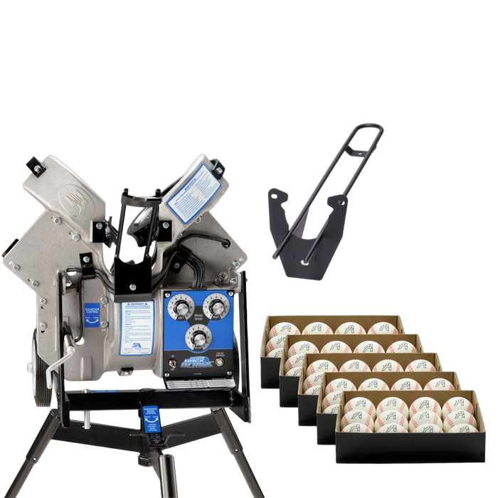 Complete Jr Hack Attack Set Up - Machine, Timing Chute, & VeloMax Foam Balls