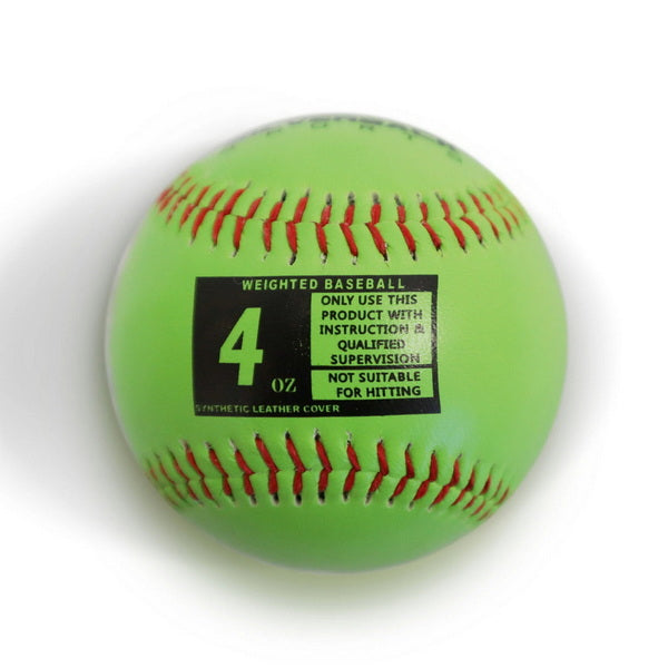Leather Weighted Ball Set for Throwing Green