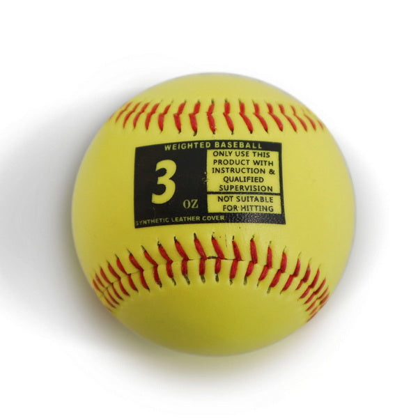Leather Weighted Ball Set for Throwing Yellow