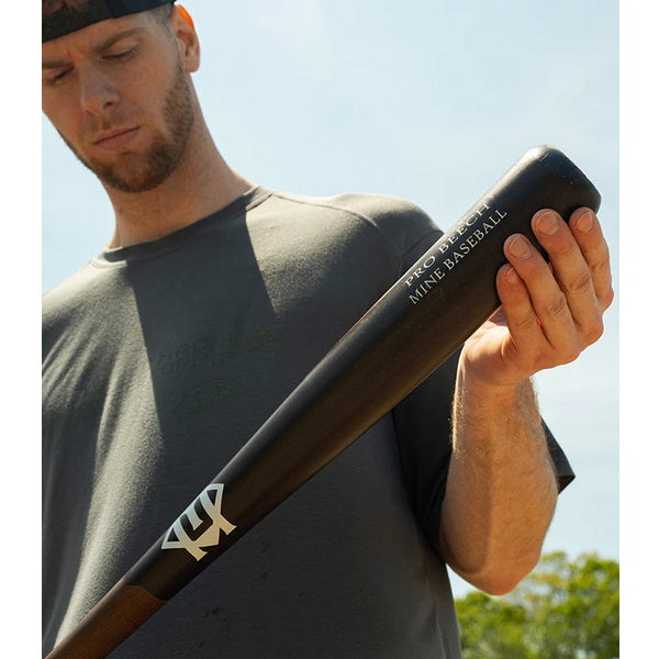 Mine Balanced EL Baseball Bat Classic With Player Holding The Bat