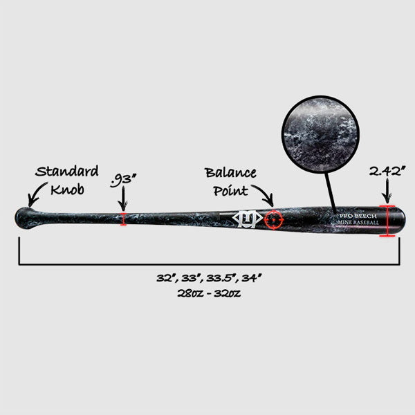 Mine Balanced EL Baseball Bat Storm