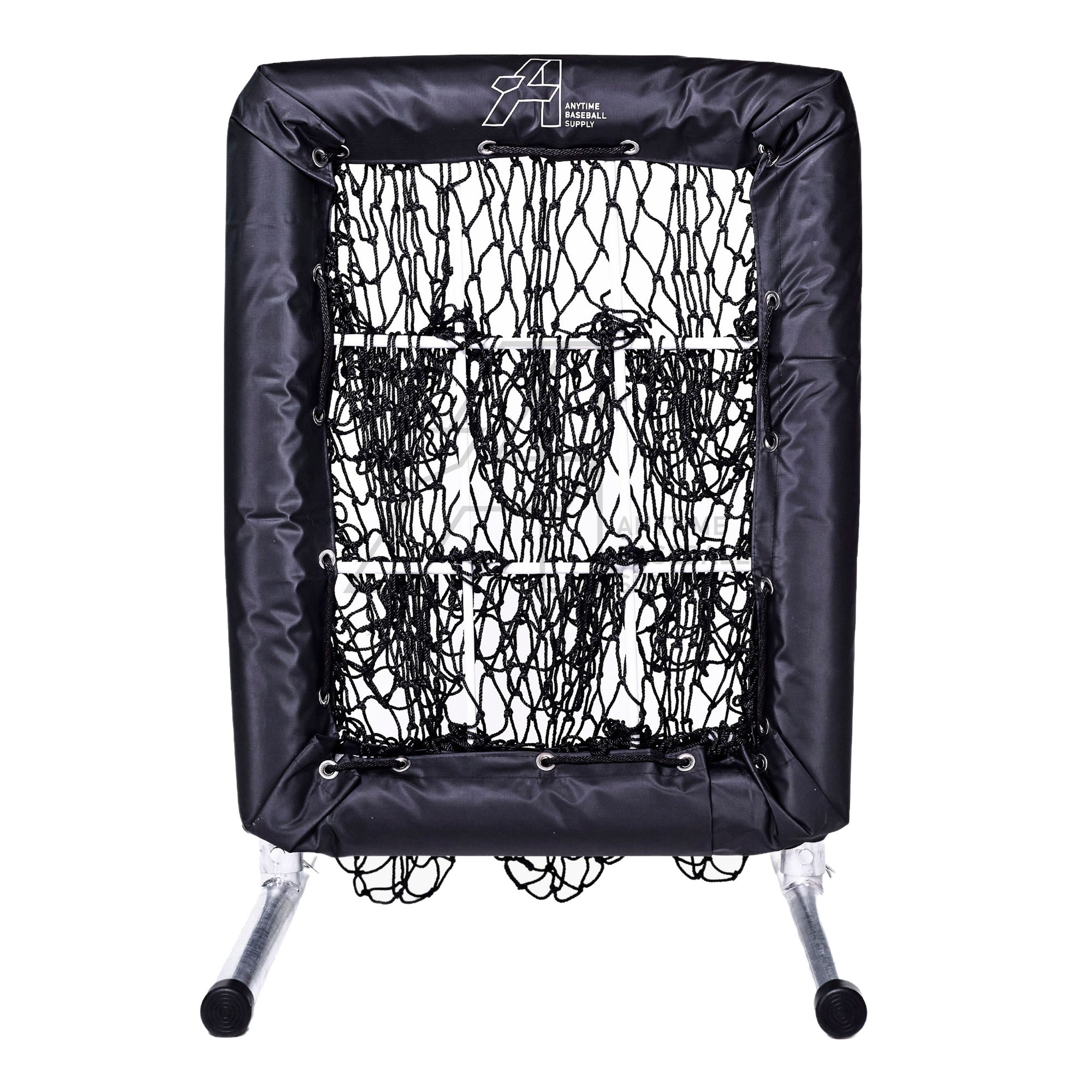 No Hitter Net 9 Hole Pitching Net Black Front View