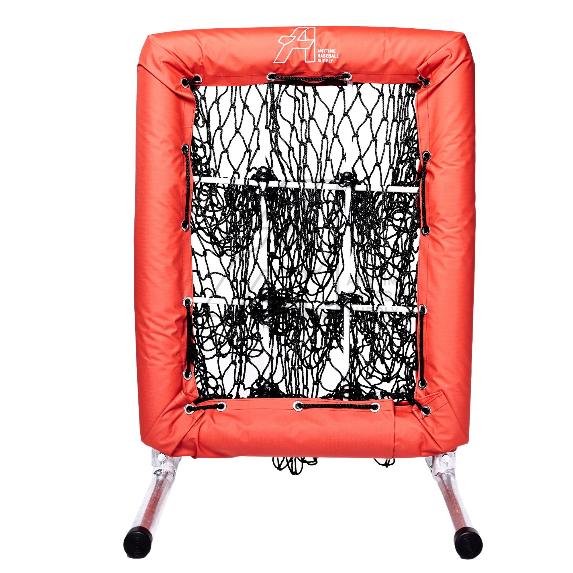 No Hitter Net 9 Hole Pitching Net Red Front View