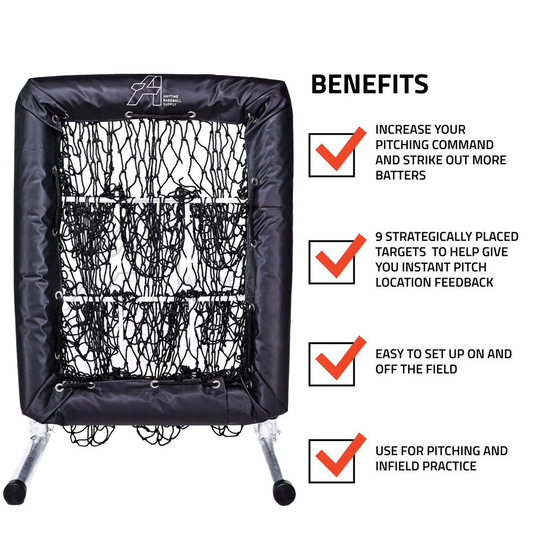 No Hitter Net - Pitching Net Target with Strike Zone for Baseball and