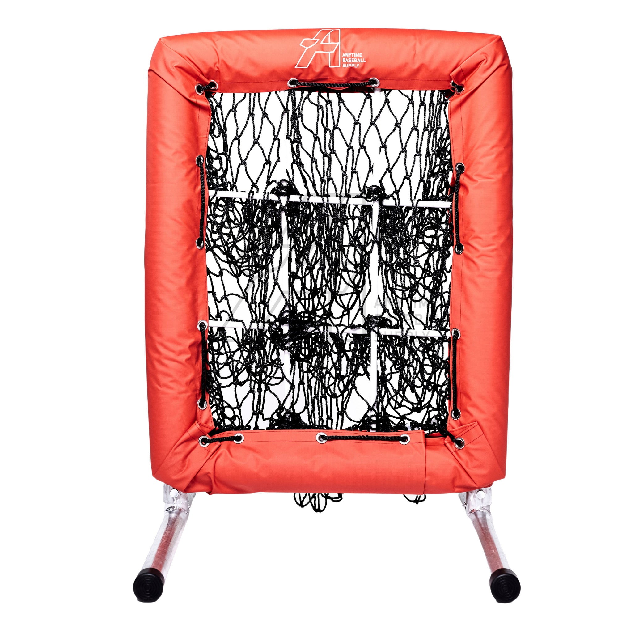 No Hitter Net 9 Square Pitching Net Red Front View