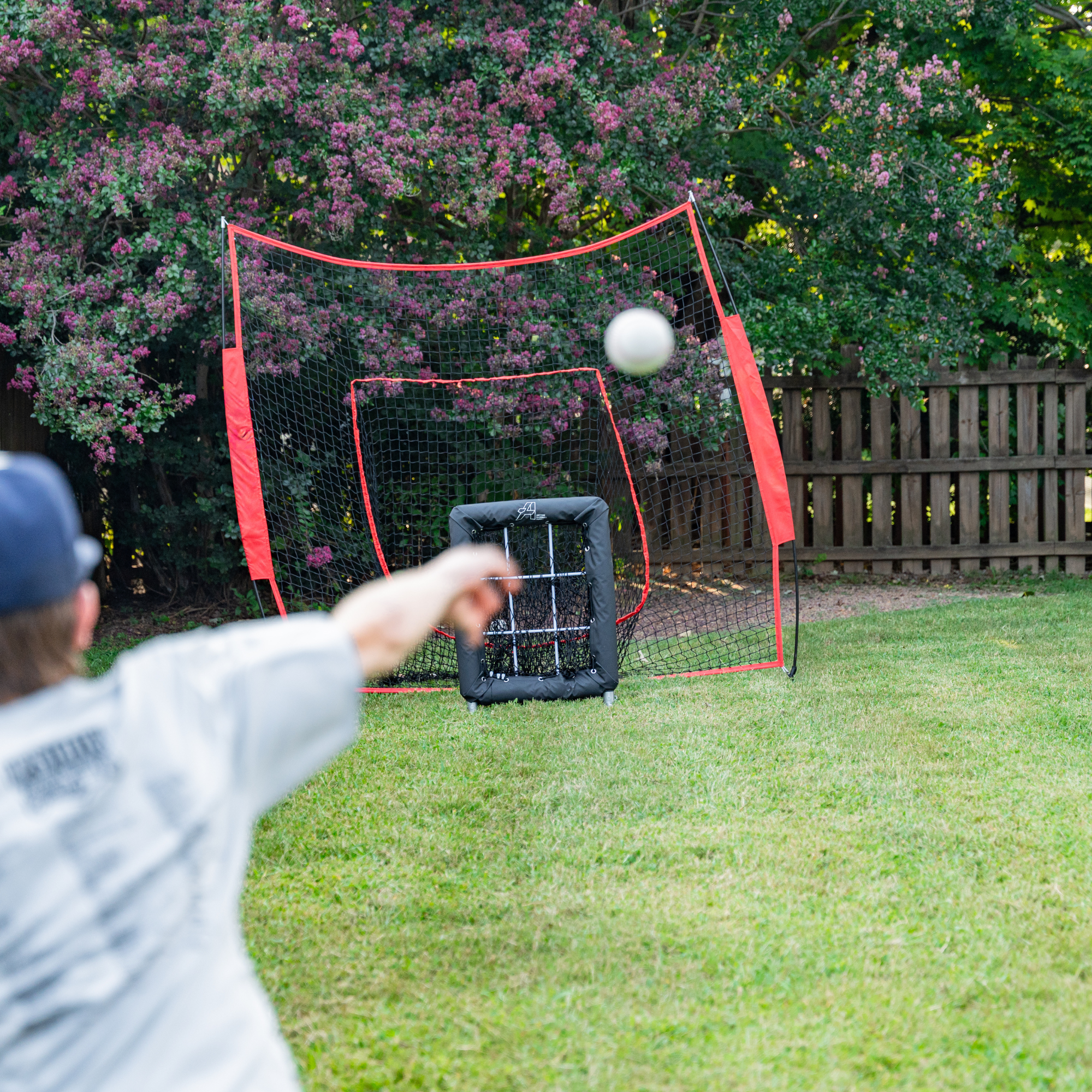 No Hitter Net  With Young Player In Practice