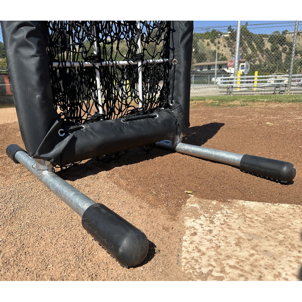 Non-Slip Feet for 9 Square Pitching Nets (Set of 4) Attached to the No Hitter Net