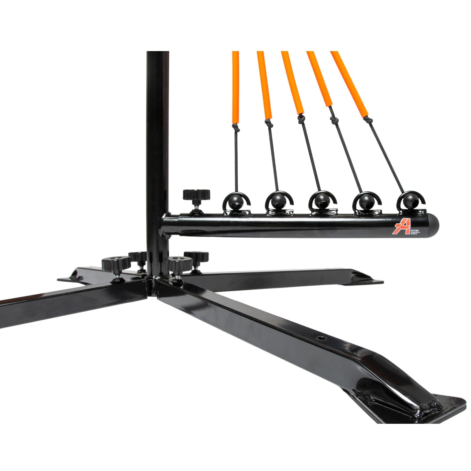 Power Hitter Baseball Swing Trainer Batting Tee Lower Bands Close Up 
