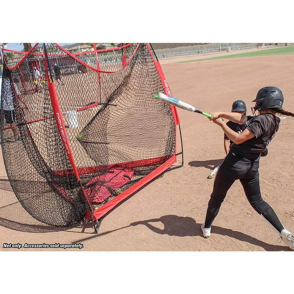 PowerNet 3 Way Training Net For Baseball & Softball - 7' x 7' With Female Player 