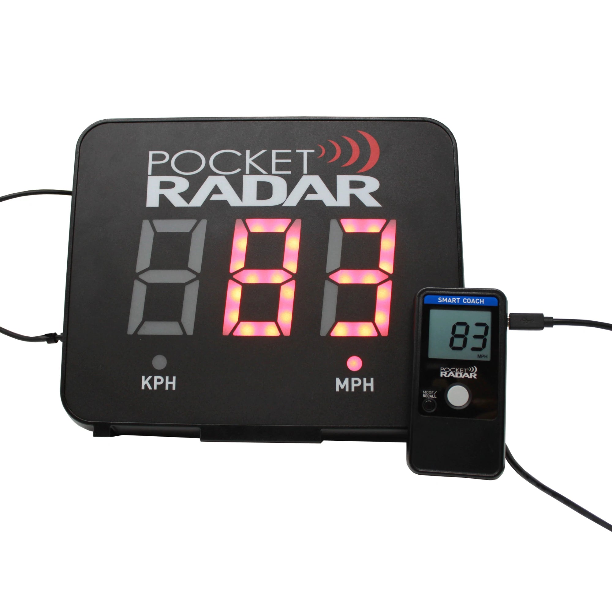 Smart Display for Smart Coach Pocket Radar Attached