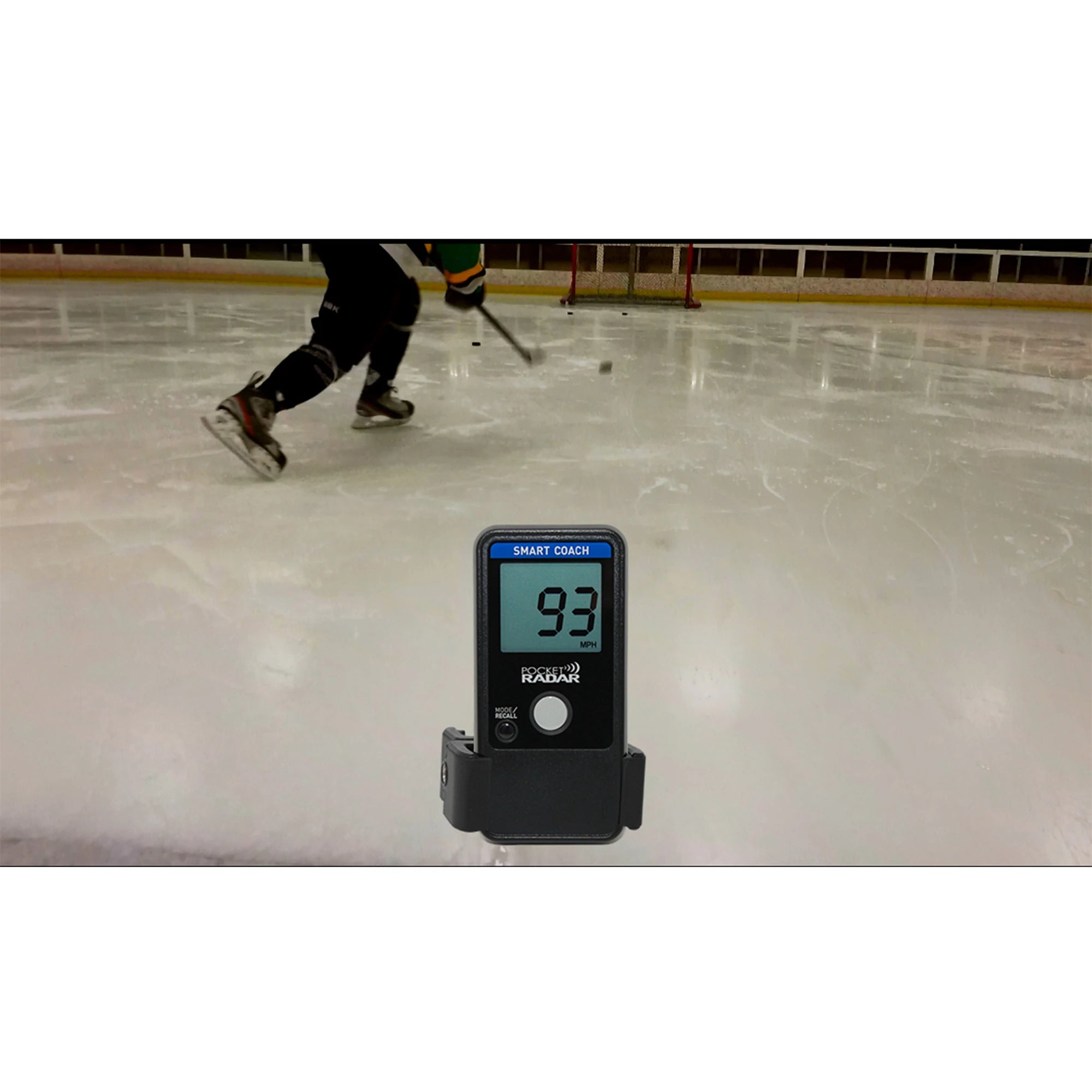 Universal Mount with Pocket Radar Used In Hockey