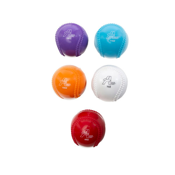 Weighted Baseballs for Pitcher Training - Set of 5 Top View