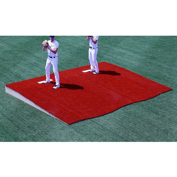 10" Off Field Double Portable Bullpen Pitching Mound Close Up 