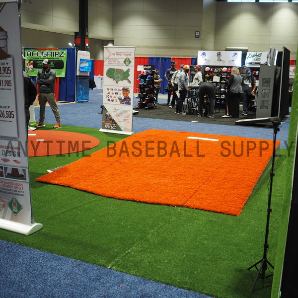 10" Off Field Double Portable Bullpen Pitching Mound On Convention Display