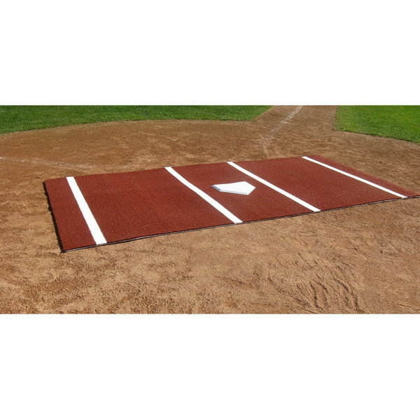 12' x 6' Lined Baseball Batting Mat Pro Clay