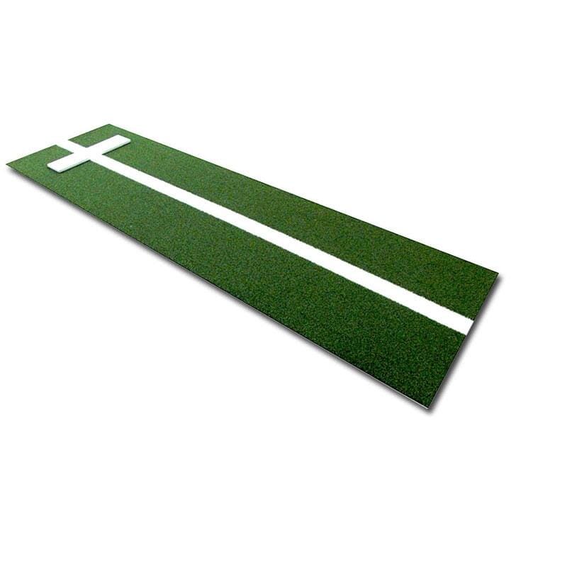 3' x 10' Softball Pitcher's Mat with Power Stripe in green 