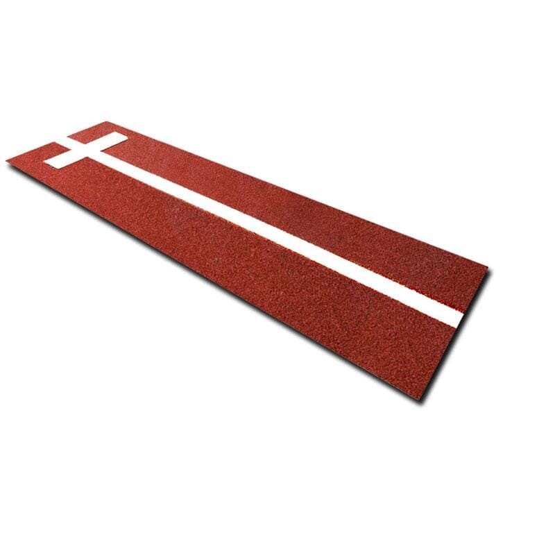 3' x 10' Softball Pitcher's Mat with Power Stripe in terracotta