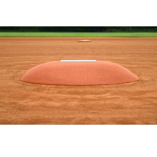 6" Portable Youth Game/ Practice Pitching Mound clay far view