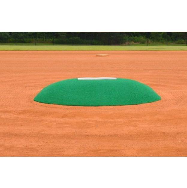 6" Portable Youth Game/ Practice Pitching Mound green far view