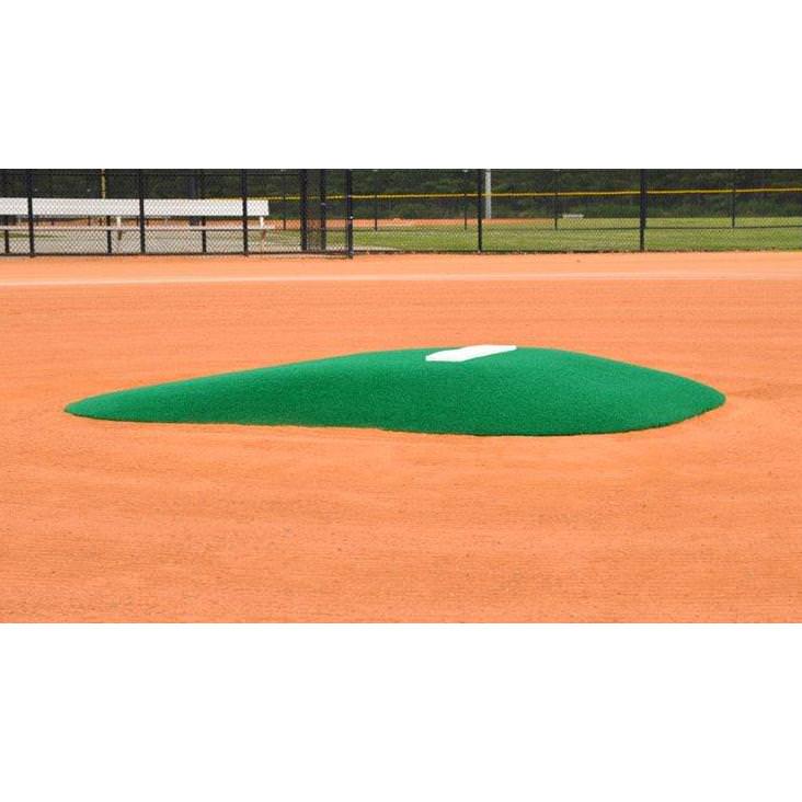 6" Portable Youth Game/ Practice Pitching Mound green semi side view