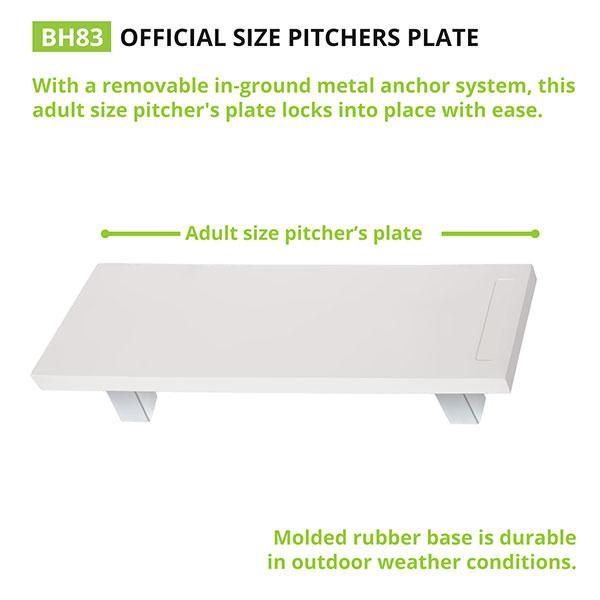 Champion Sports Official Size Pitchers Plate with Anchor with description