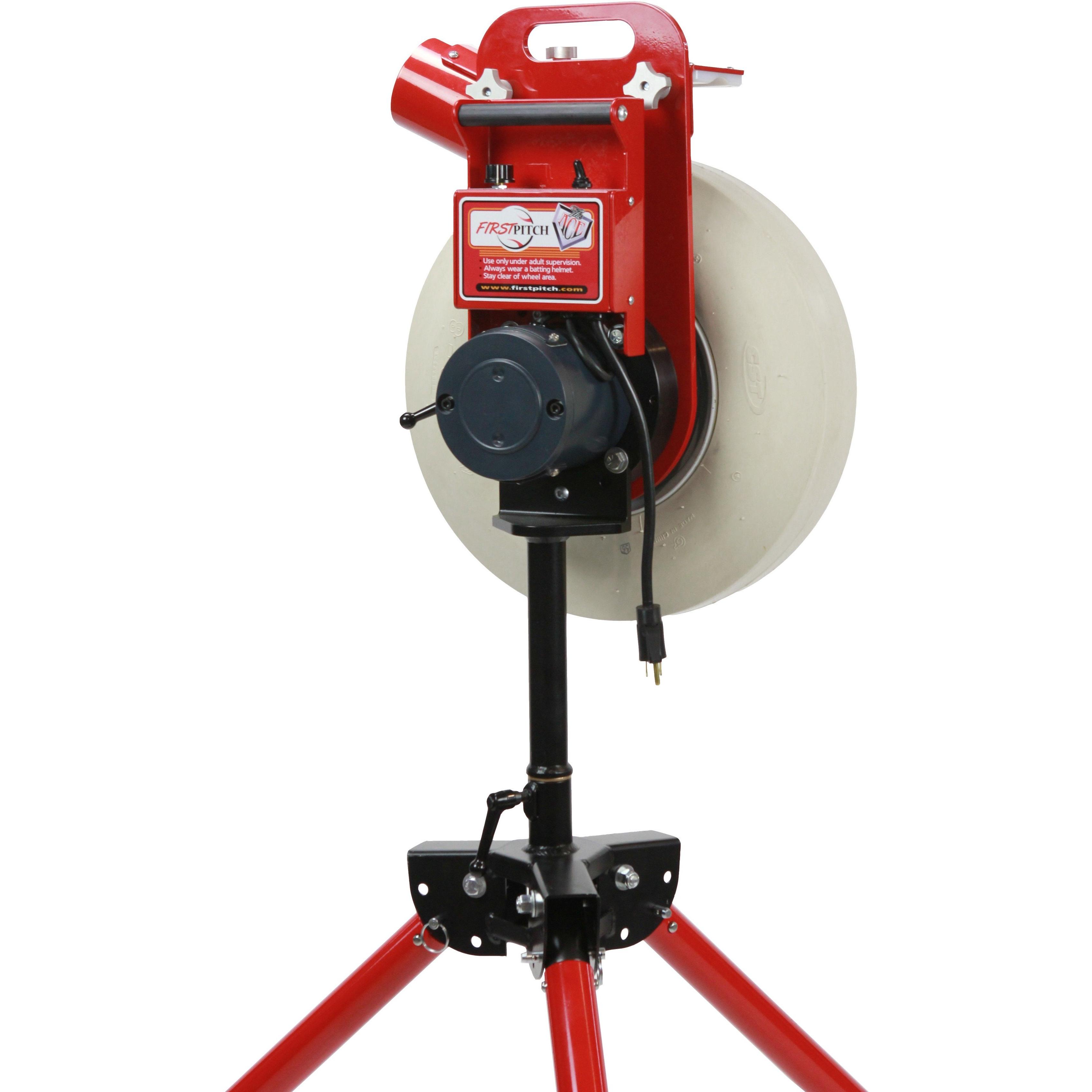 First Pitch Ace Pitching Machine for Baseball and Softball in White Background