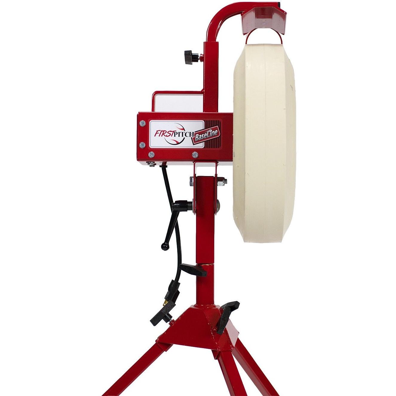 First Pitch Baseline Pitching Machine For Baseball and Softball Right Side View