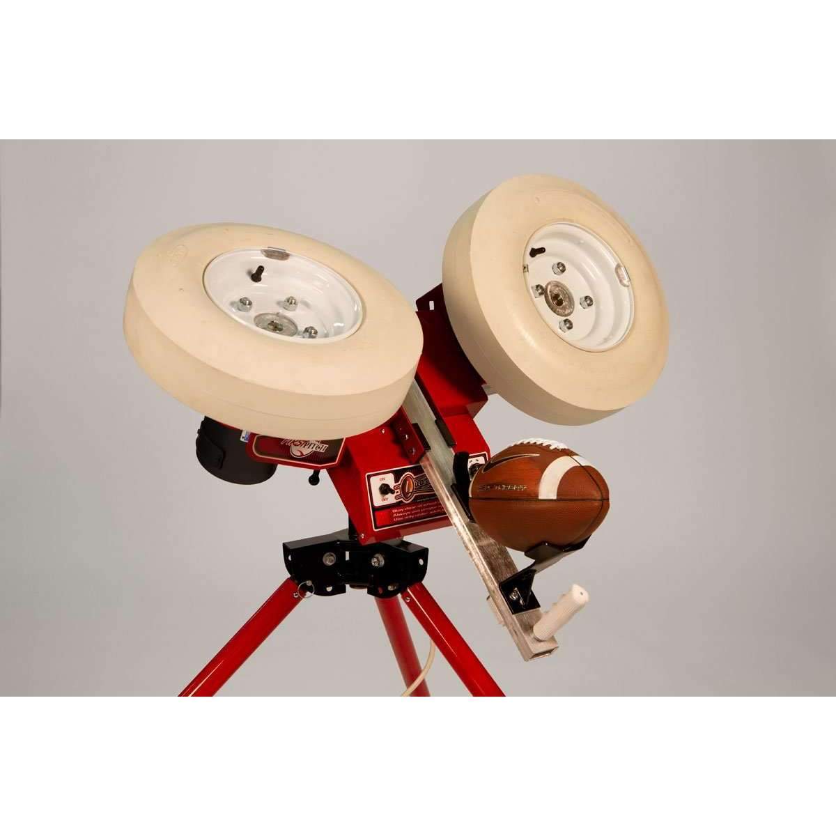 First Pitch Quarterback Football Throwing Machine Back Left Side View