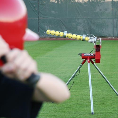 Heater Sports Real Baseball Pitching Machine batting practice