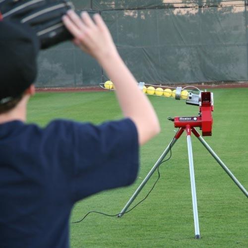 Heater Sports Real Baseball Pitching Machine player ball practice