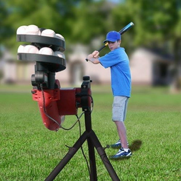 Heater Sports BaseHit Baseball Pitching Machine rear view batting practice