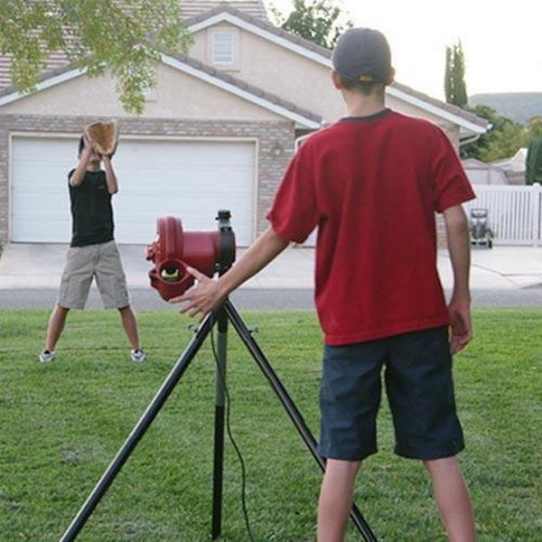 Heater Sports BaseHit Baseball Pitching Machine rear view pop flies