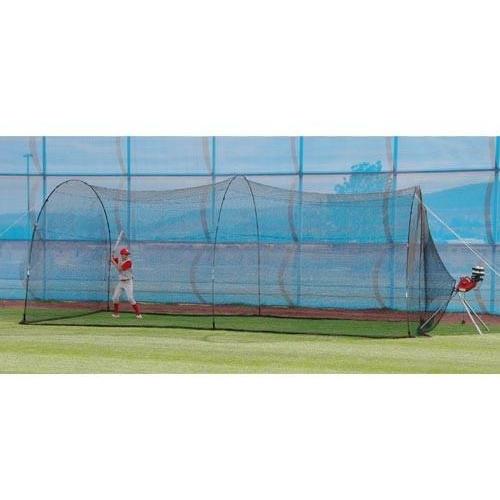Heater Sports Power Alley 22 Ft. Backyard Batting Cage with pitching machine player practice