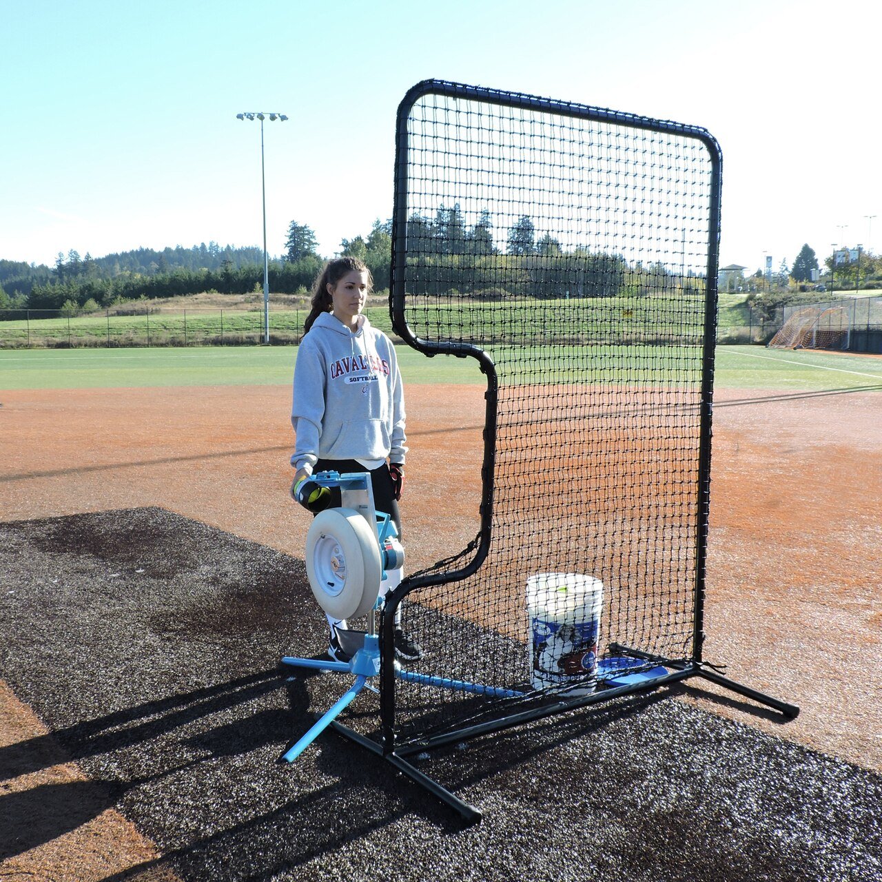 Softball Protective C-Shaped Screen