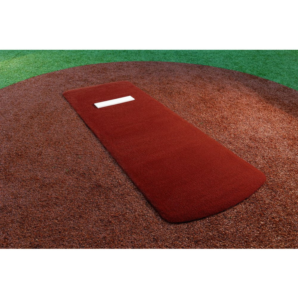 Paisley's Long Spiked Non-Slip Softball Pitching Mat red diagonal view