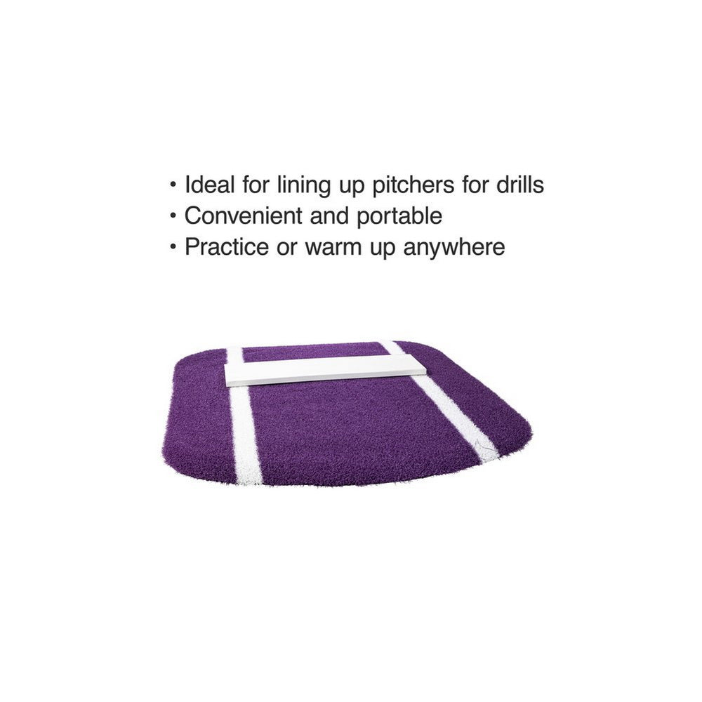 Paisley's Mini Softball Pitching Mat With Spikes purple with features
