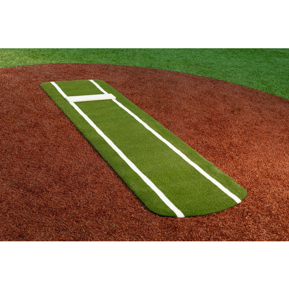Paisley's Signature Non-Skid Softball Pitching Mat with Spikes green diagonal view